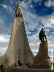 Statue of explorer Leif Ericson in front of the Hallgrímskirkja (Icelandic: "church of Hallgrímur"), Reykjavik, Iceland