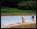 Flyfishing for trout on Wistlandpound reservoir, Exmoor