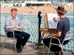 Songs of Praise presenter Aled Jones filming on Brighton Pier