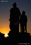 Sunset on statue of Castor, Capitoline Hill, Rome